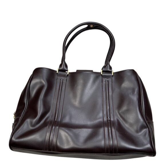 Case Logic Brown Vegan Leather Tote Bag Work Office School Academia - Picture 1 of 8